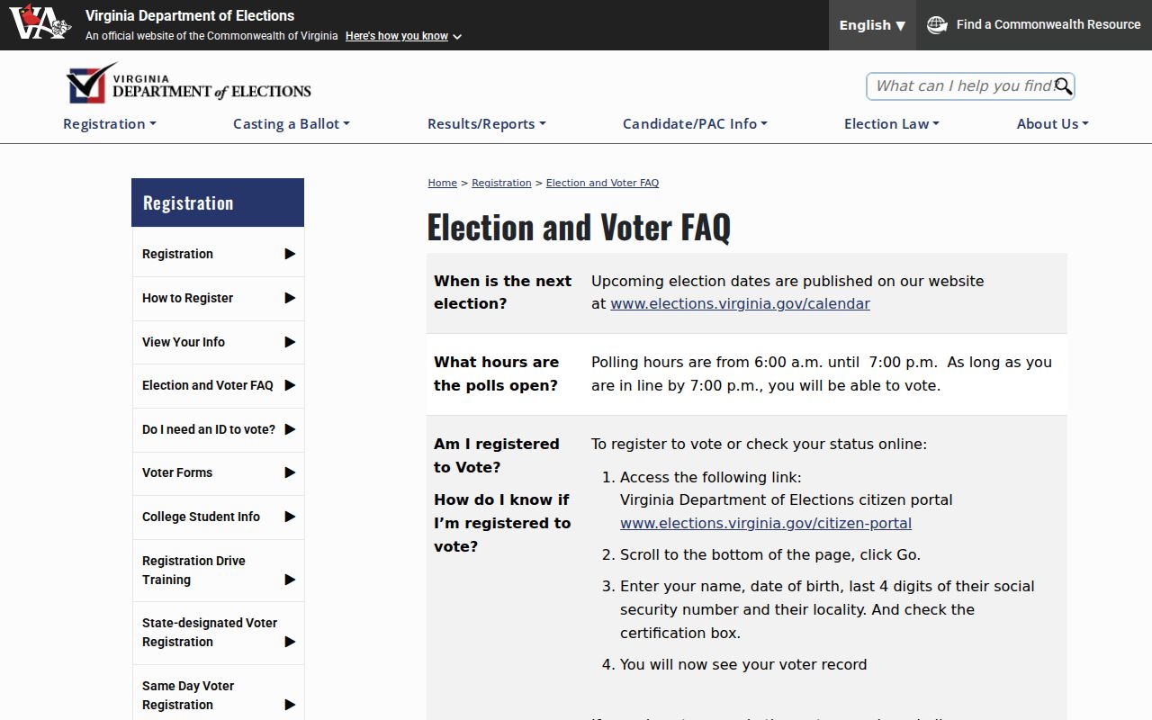 Tysons resident lookup voter-status instruction fields