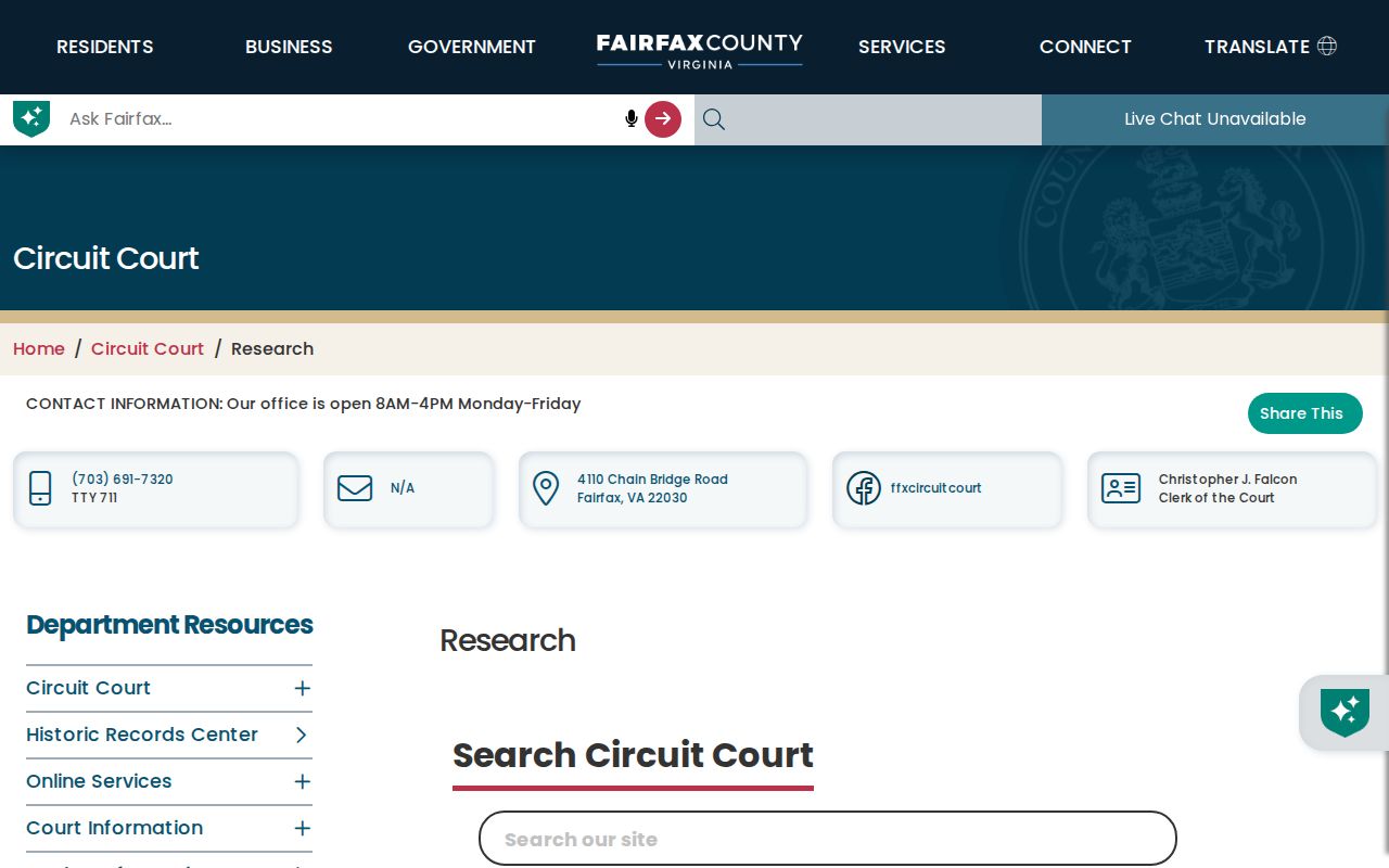 Tysons street directory Fairfax land records research access